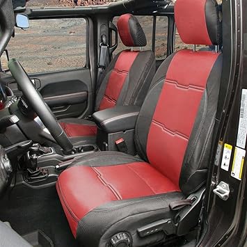 Smittybilt Neoprene Seat Cover Set Front/Rear – Red Gen 2 (2018+ JLU) - SB577130